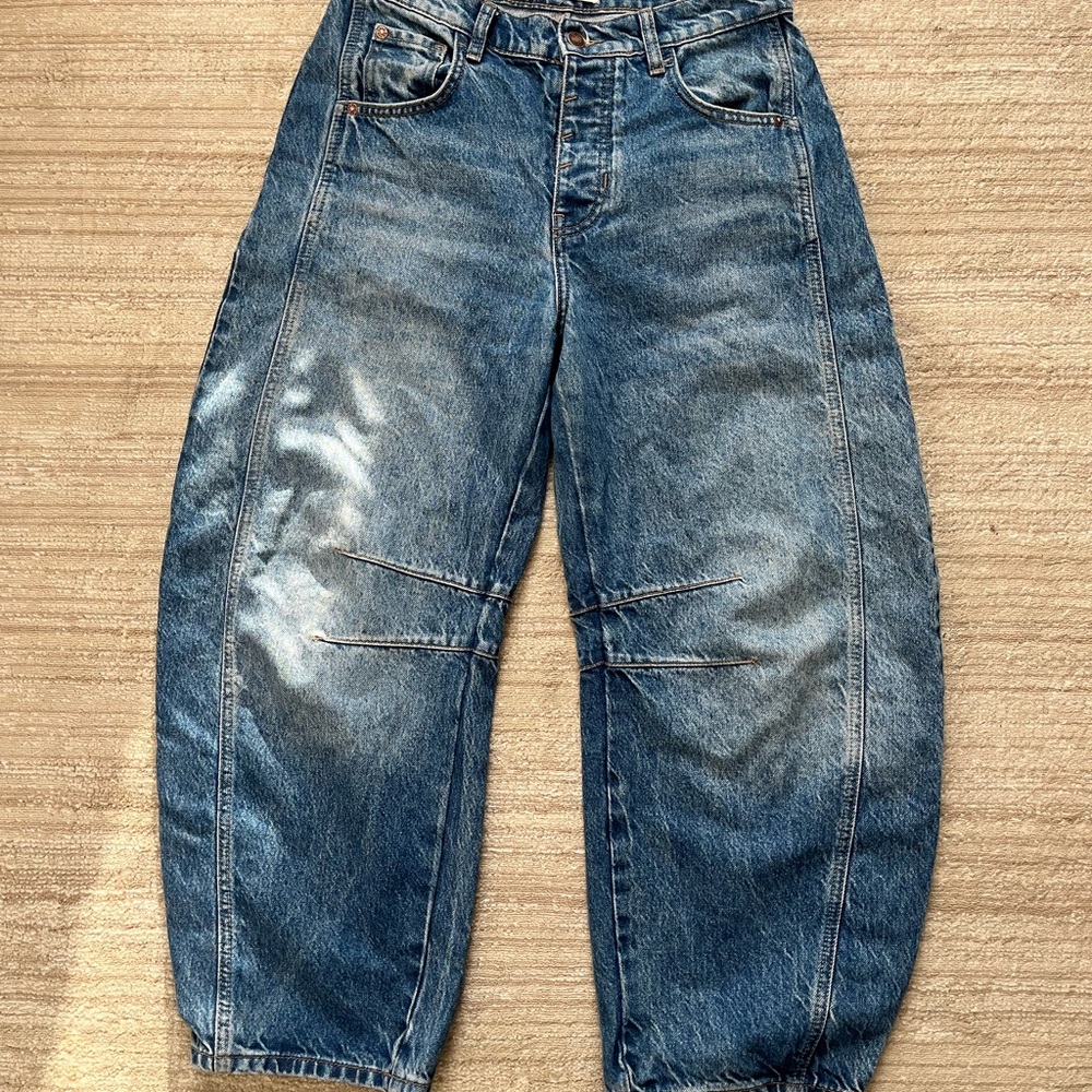 Free People Barrel Jeans